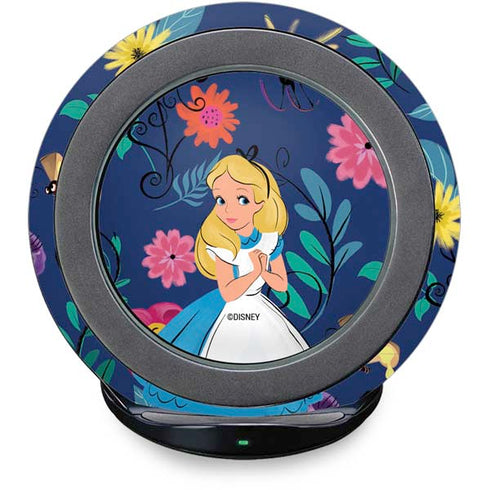 Disney Alice in Wonderland (animated) Floral Print Fast Charge Wireless Charging Stand Skin
